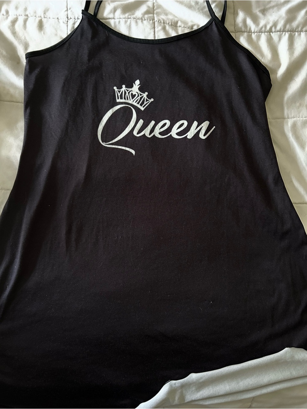 Queen Graphic Black Women's Nightgown.
